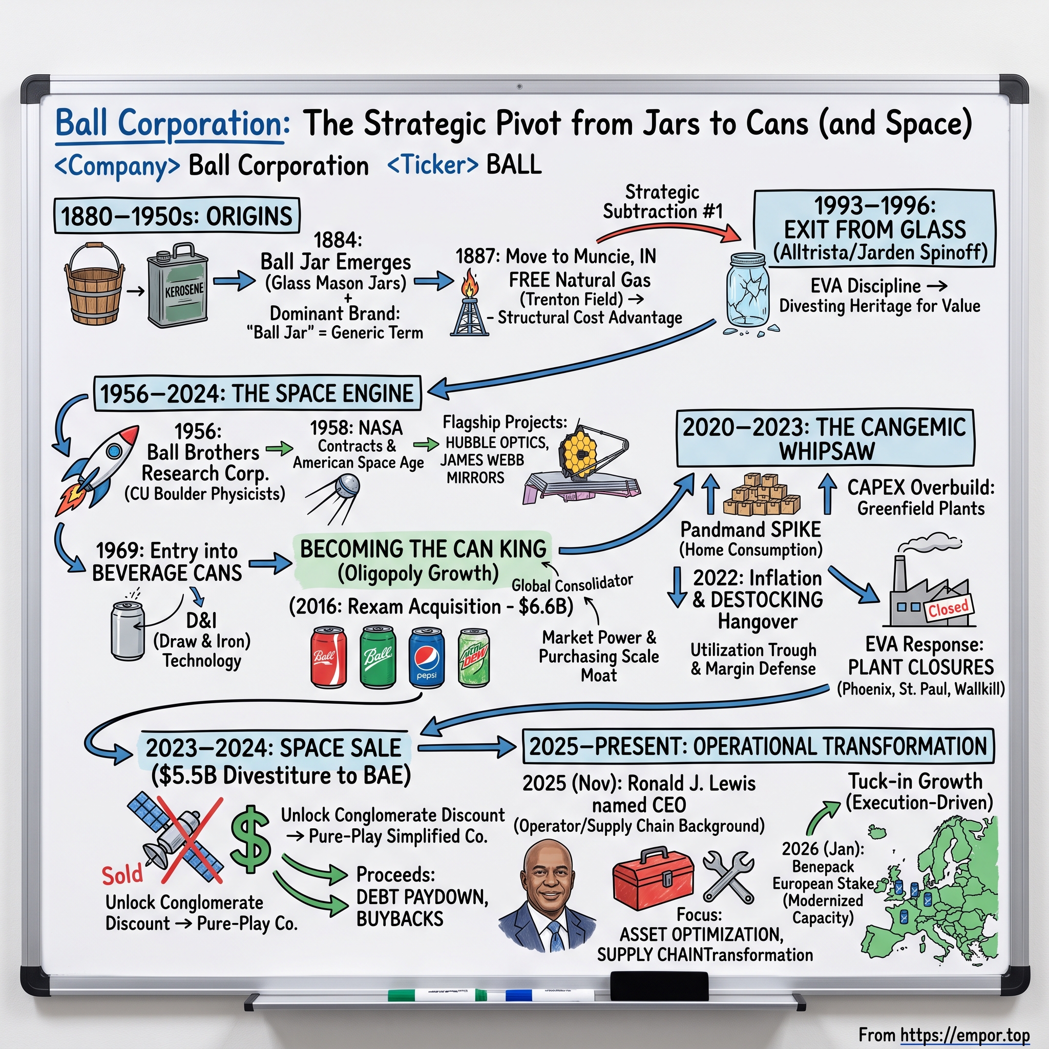 Ball Corporation visual story map