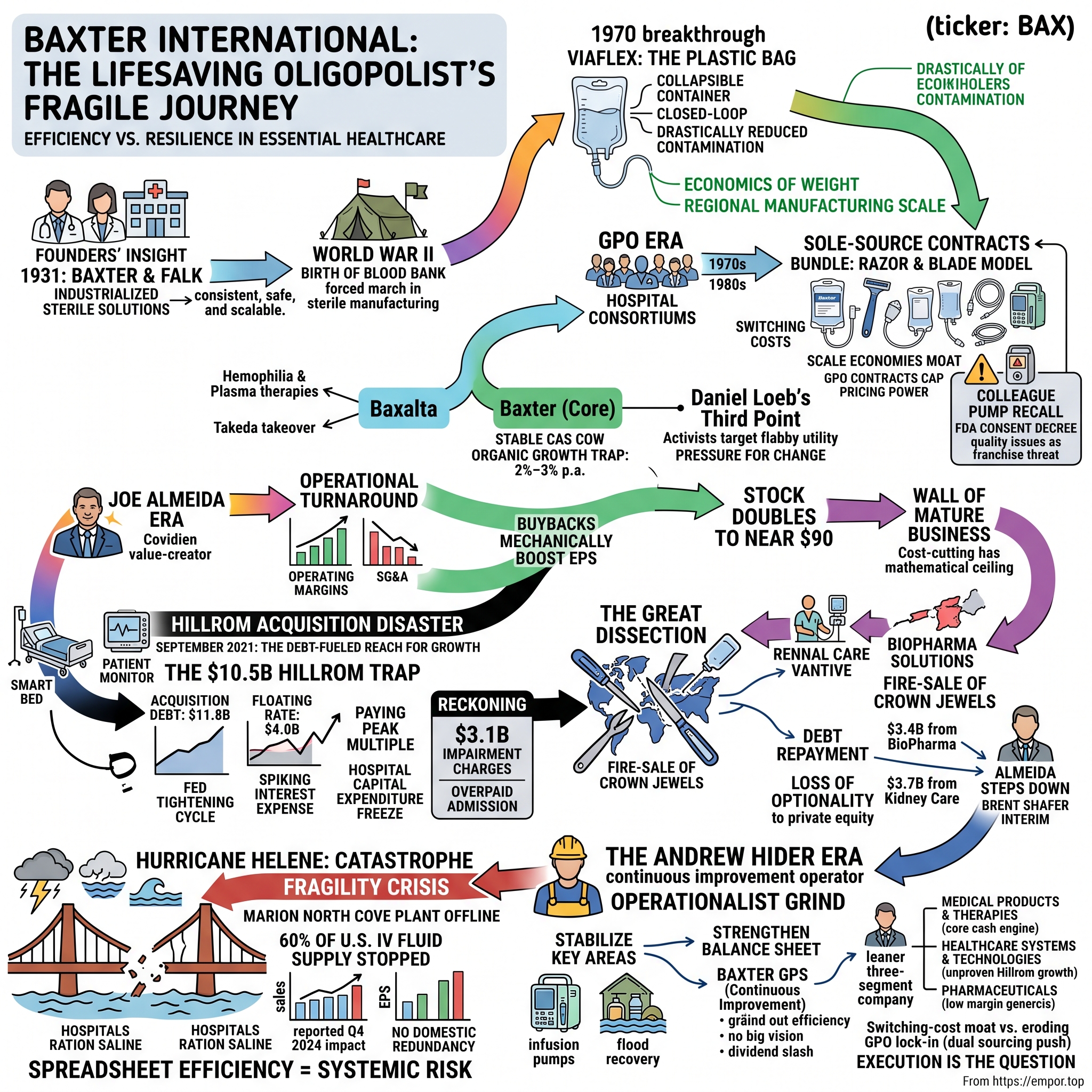 Baxter International visual story map