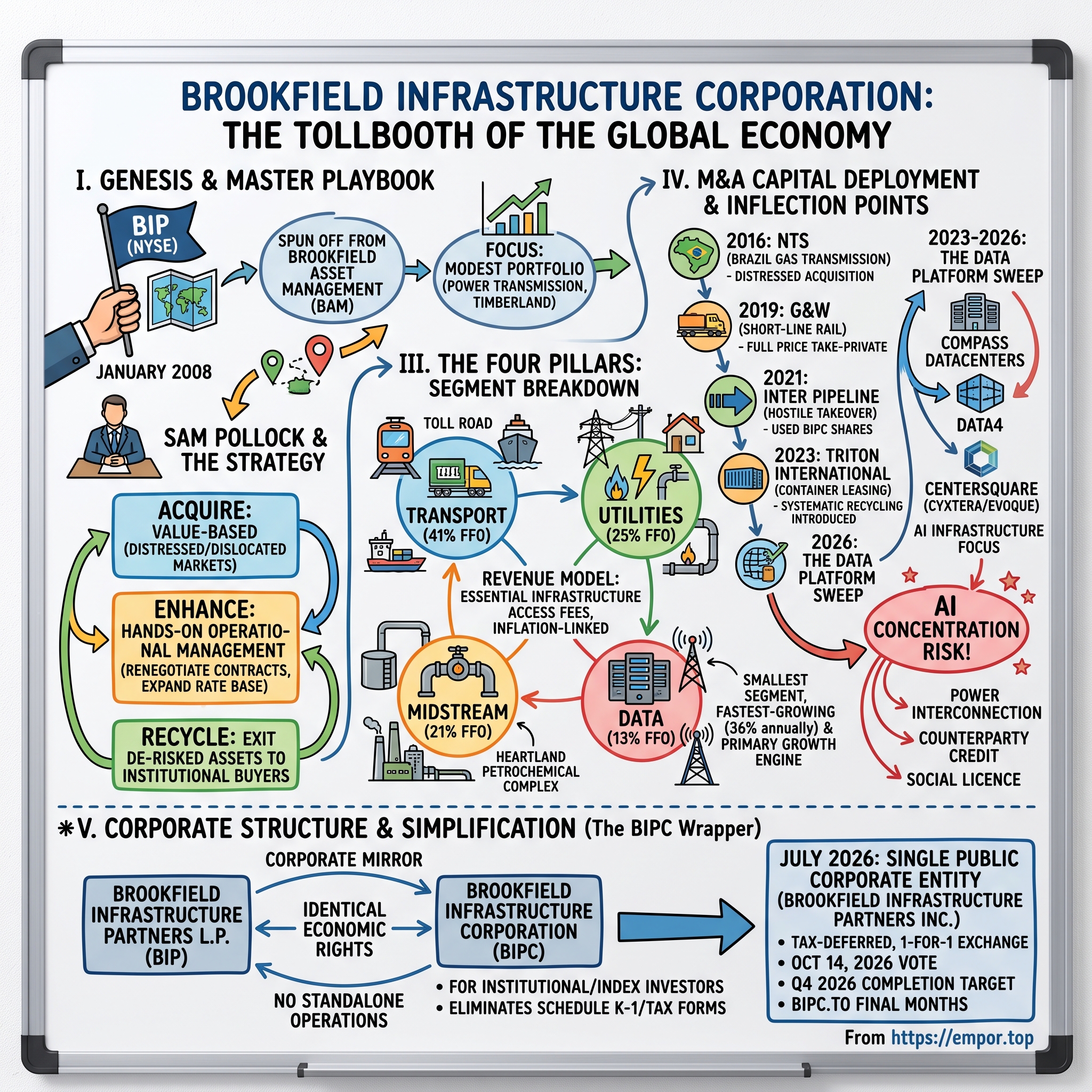 Brookfield Infrastructure visual story map