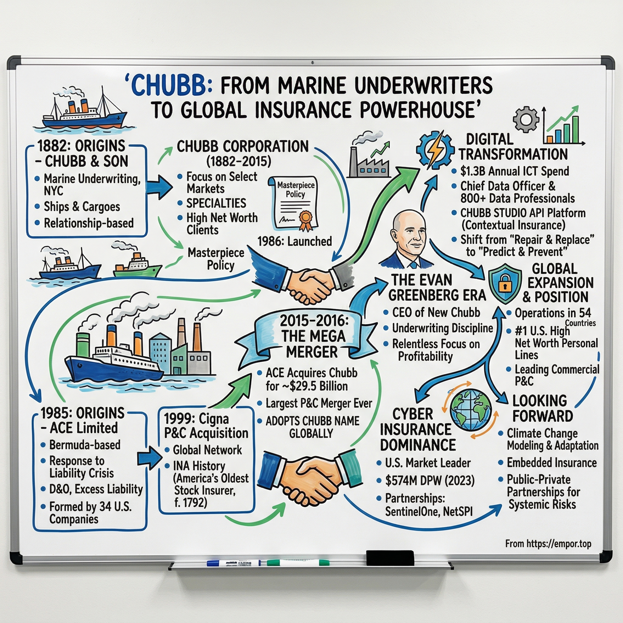 Chubb visual story map