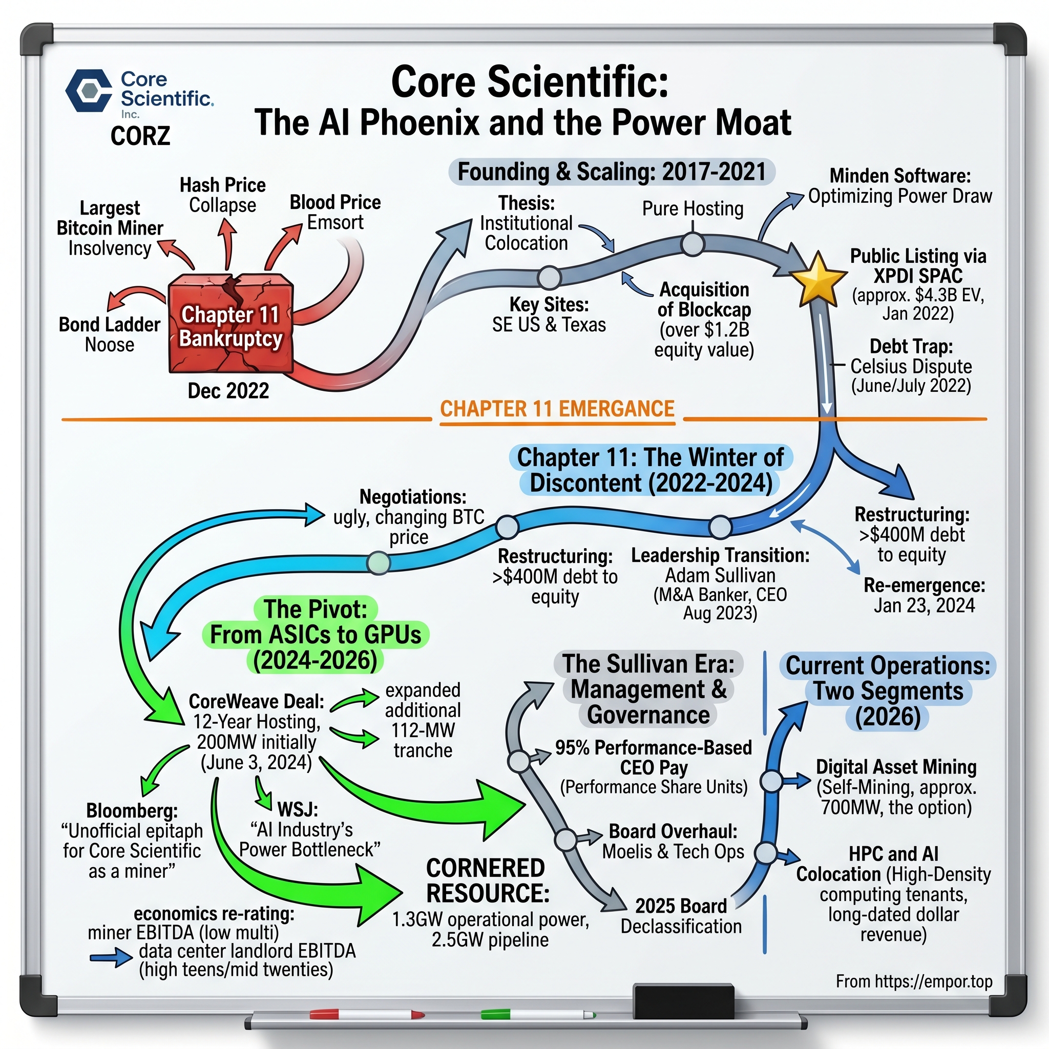 Core Scientific visual story map