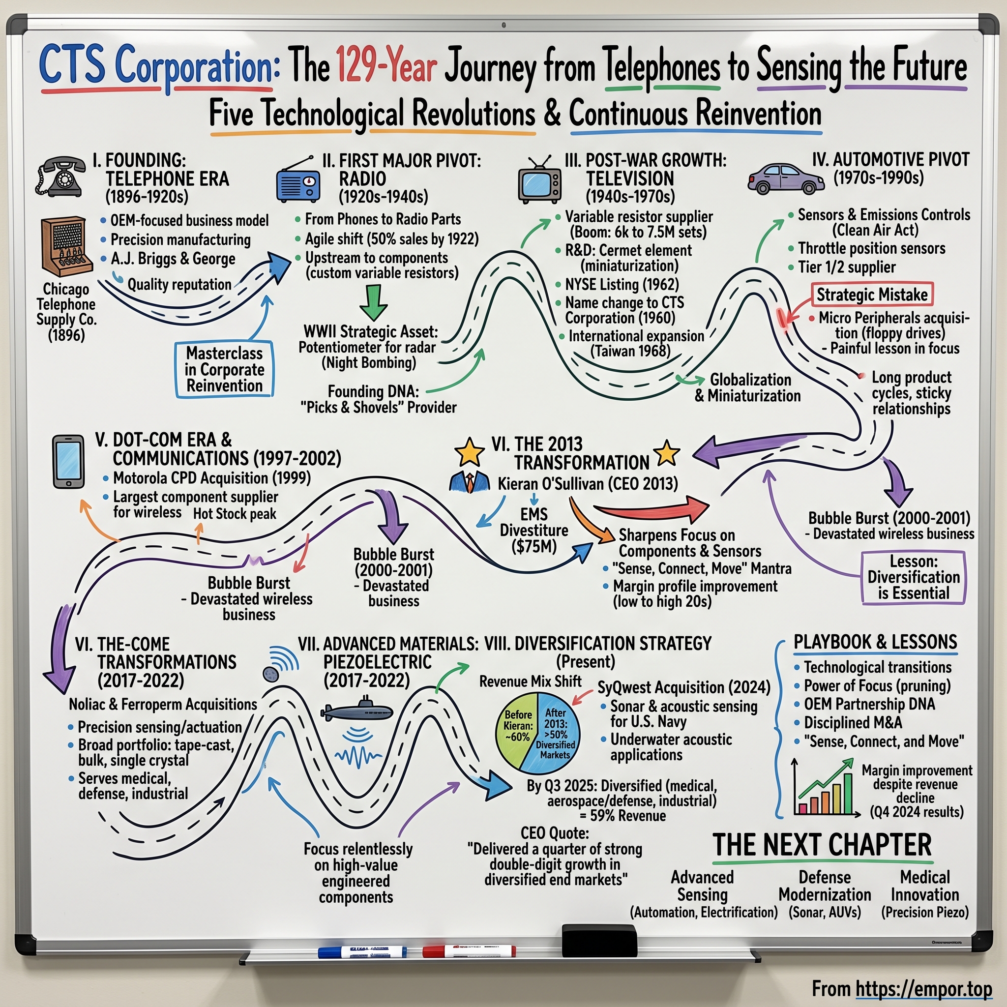 CTS Corporation visual story map