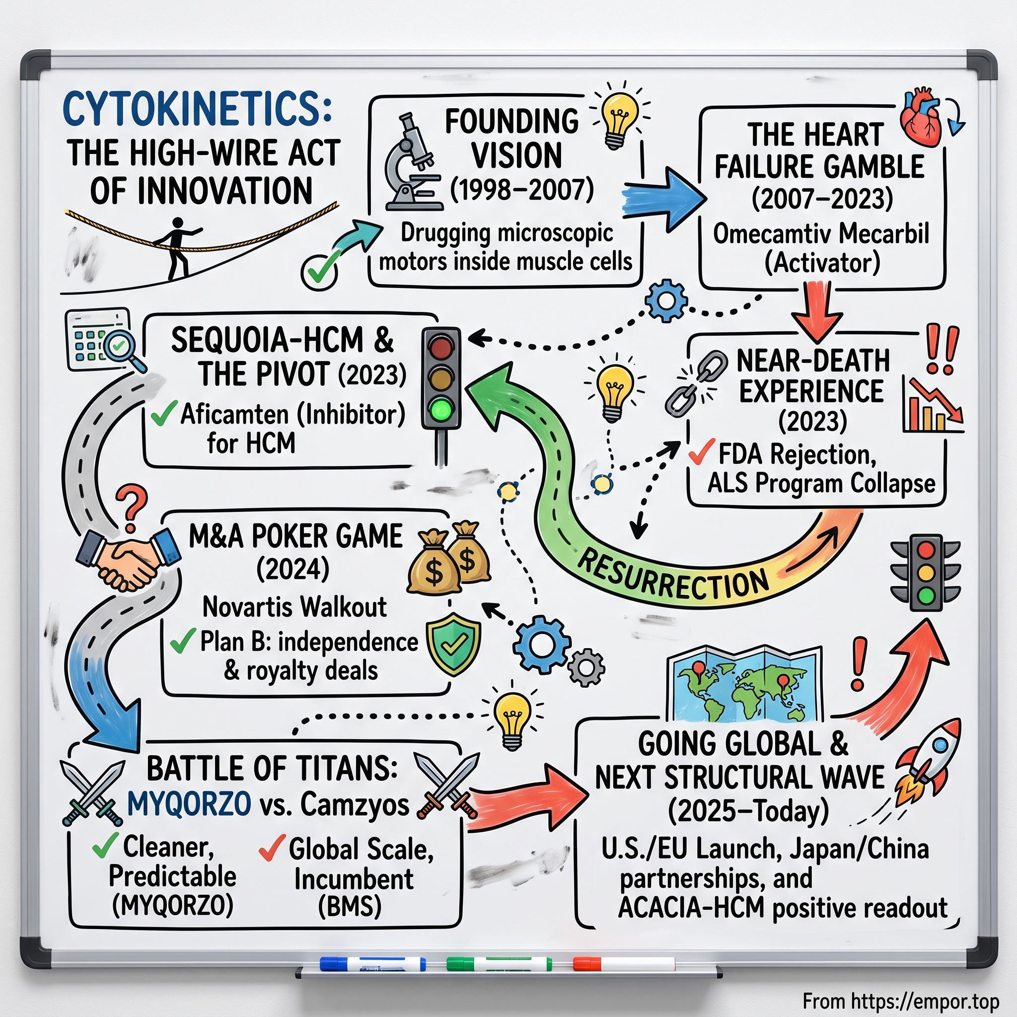 Cytokinetics visual story map