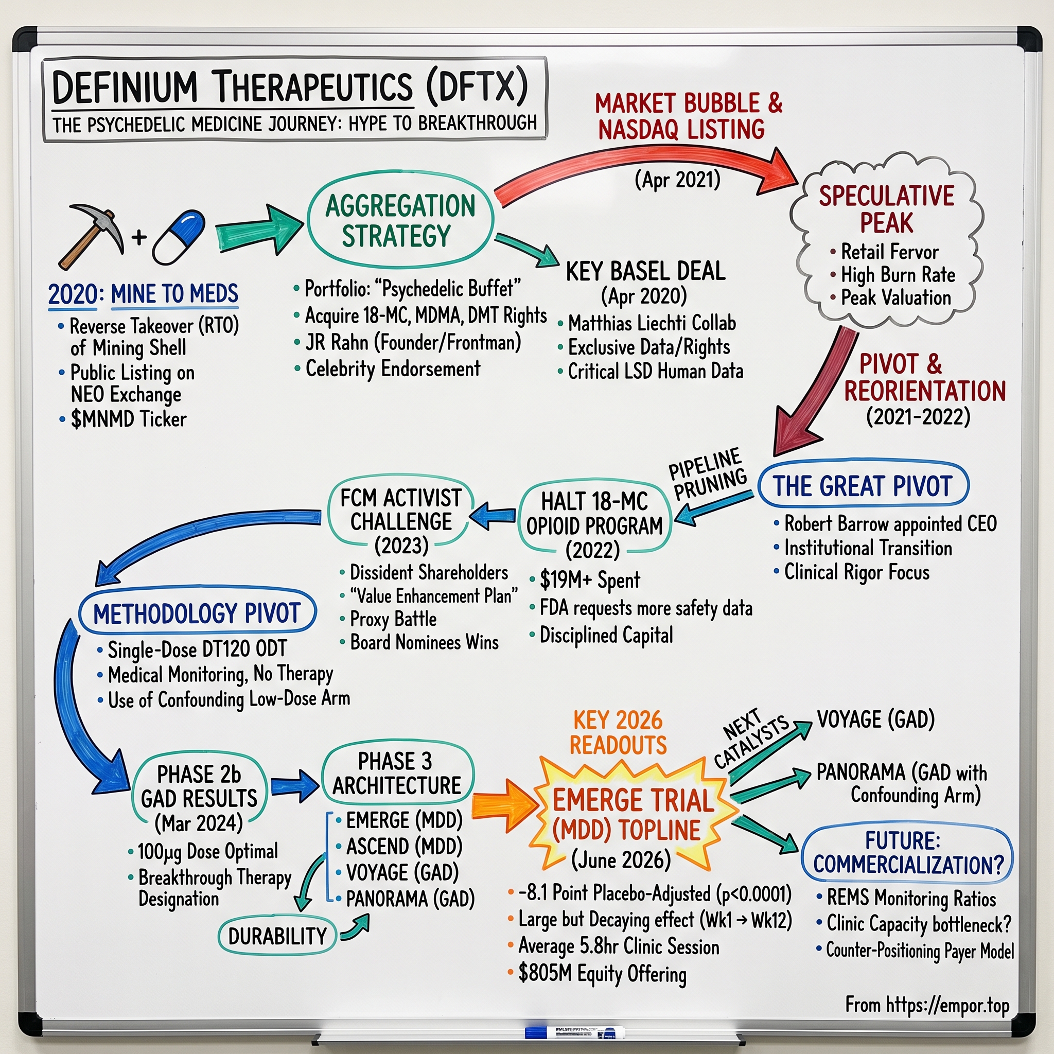 Definium Therapeutics visual story map