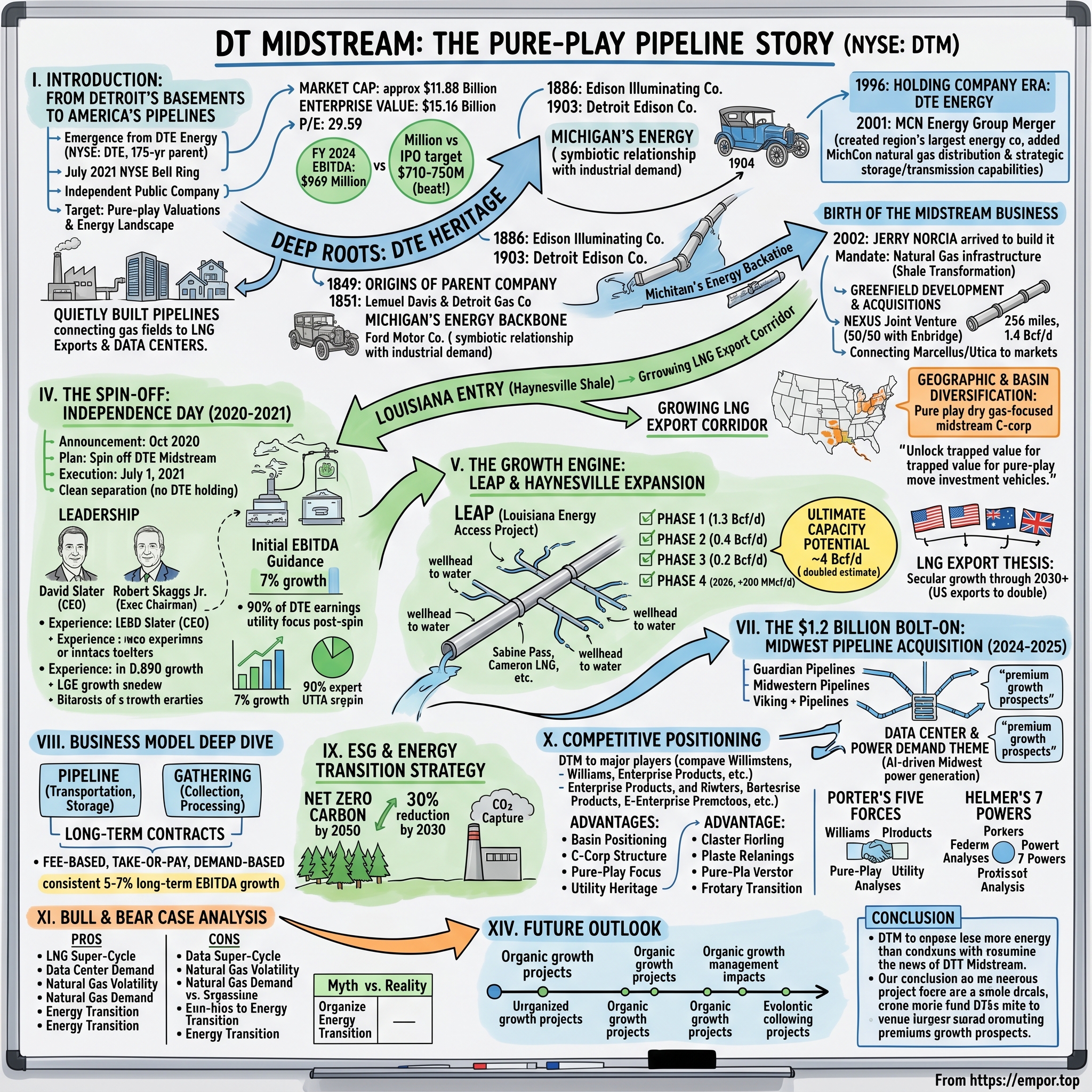 DT Midstream visual story map