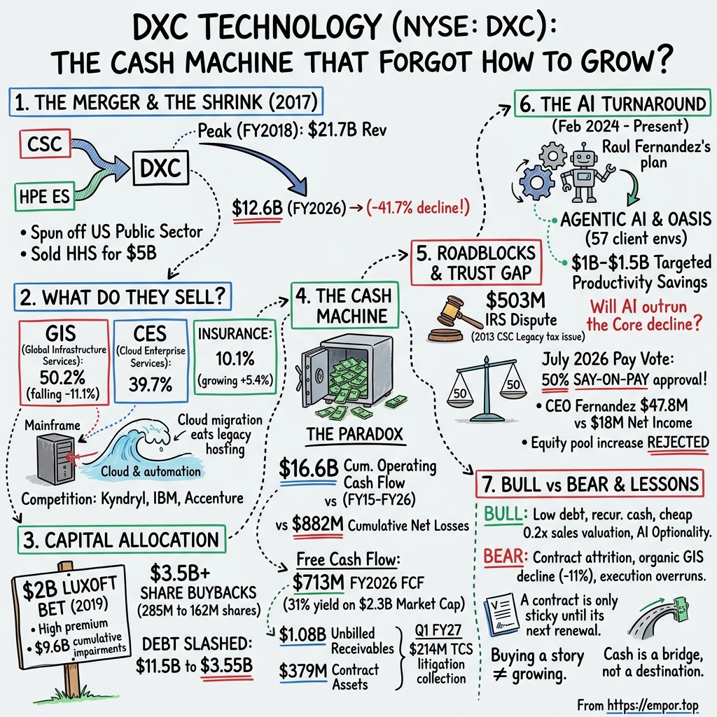 DXC Technology visual story map