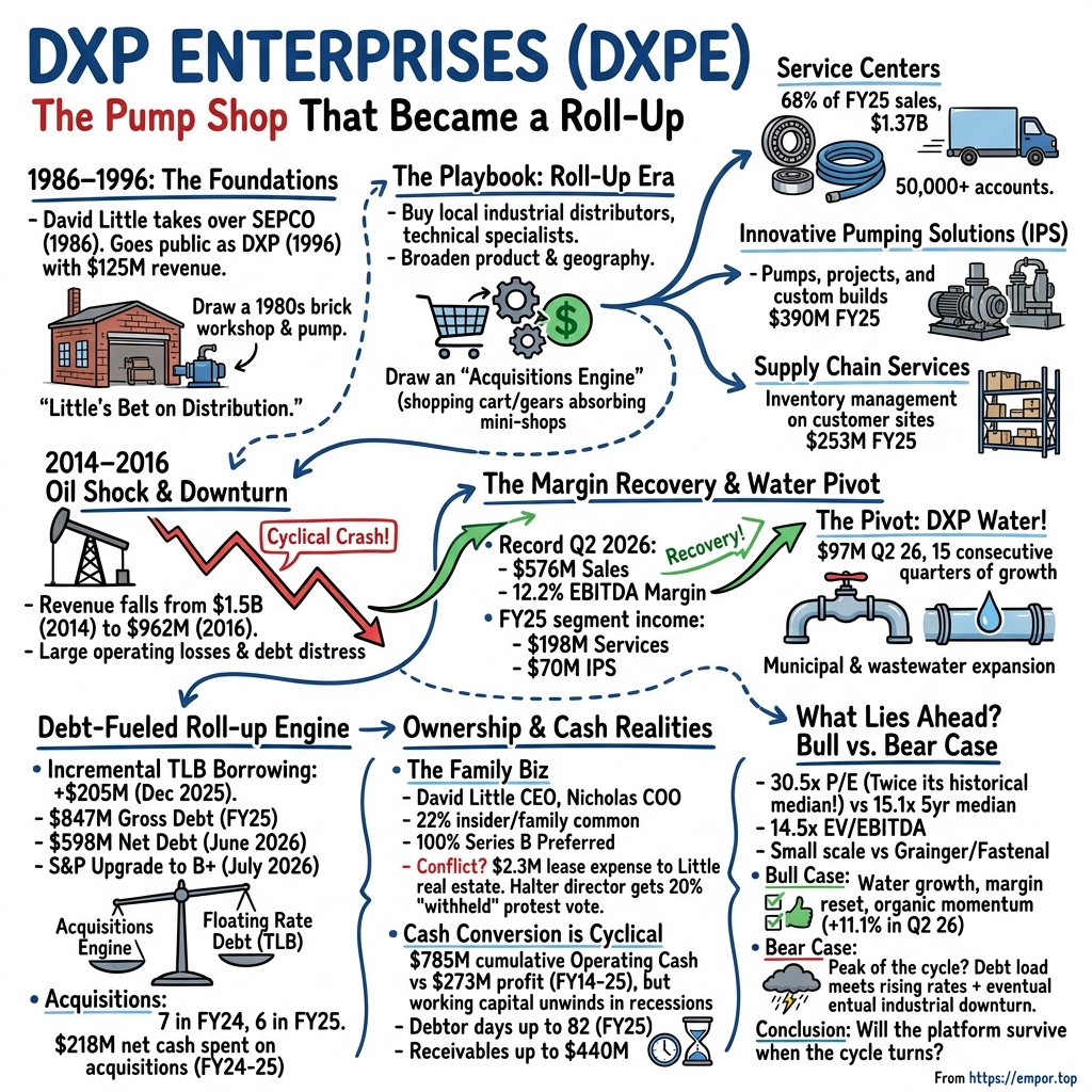 DXP Enterprises visual story map