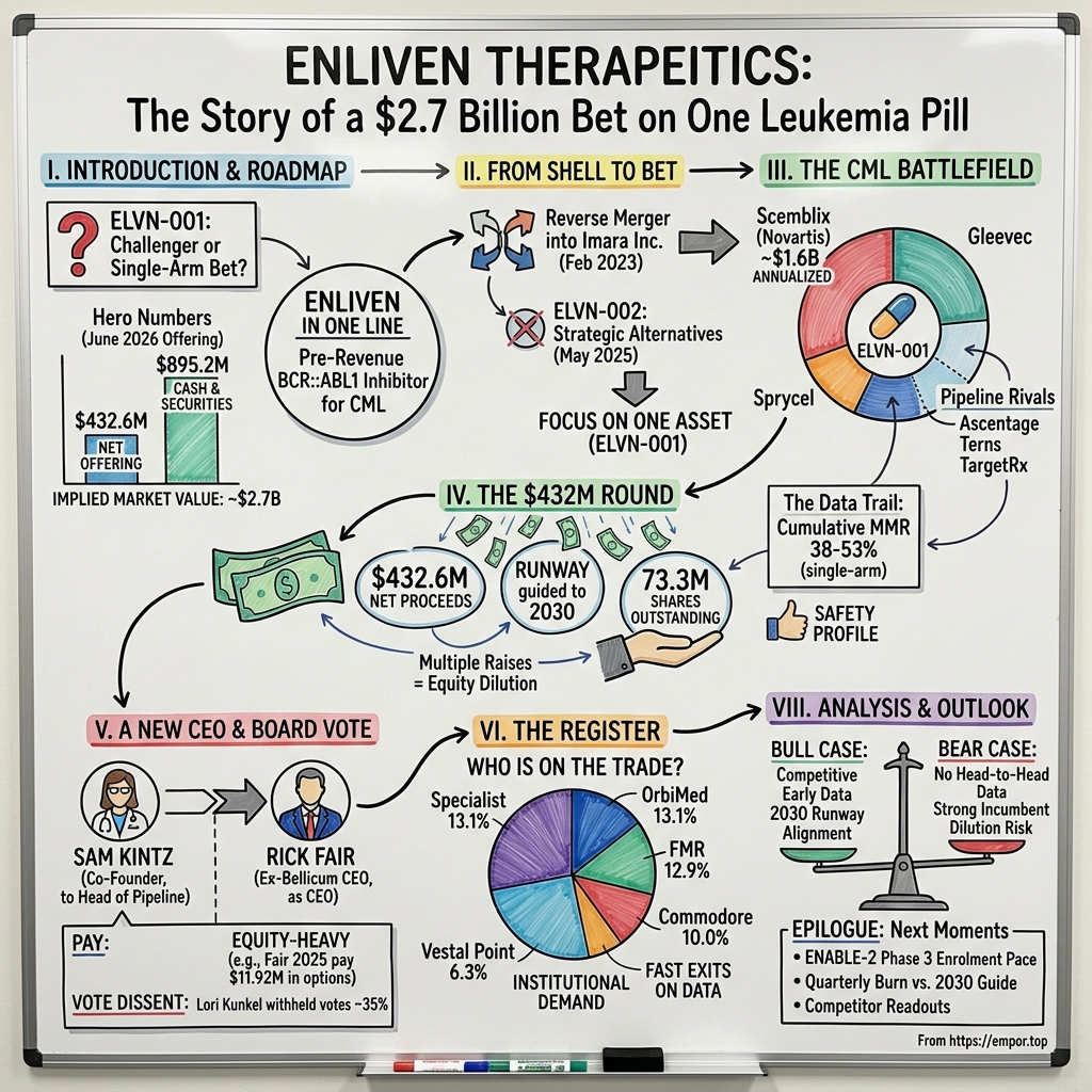 Enliven Therapeutics visual story map