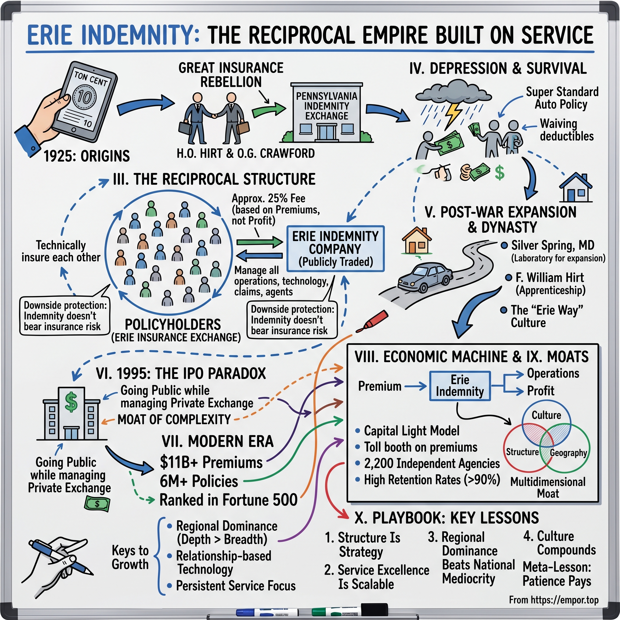 Erie Indemnity visual story map
