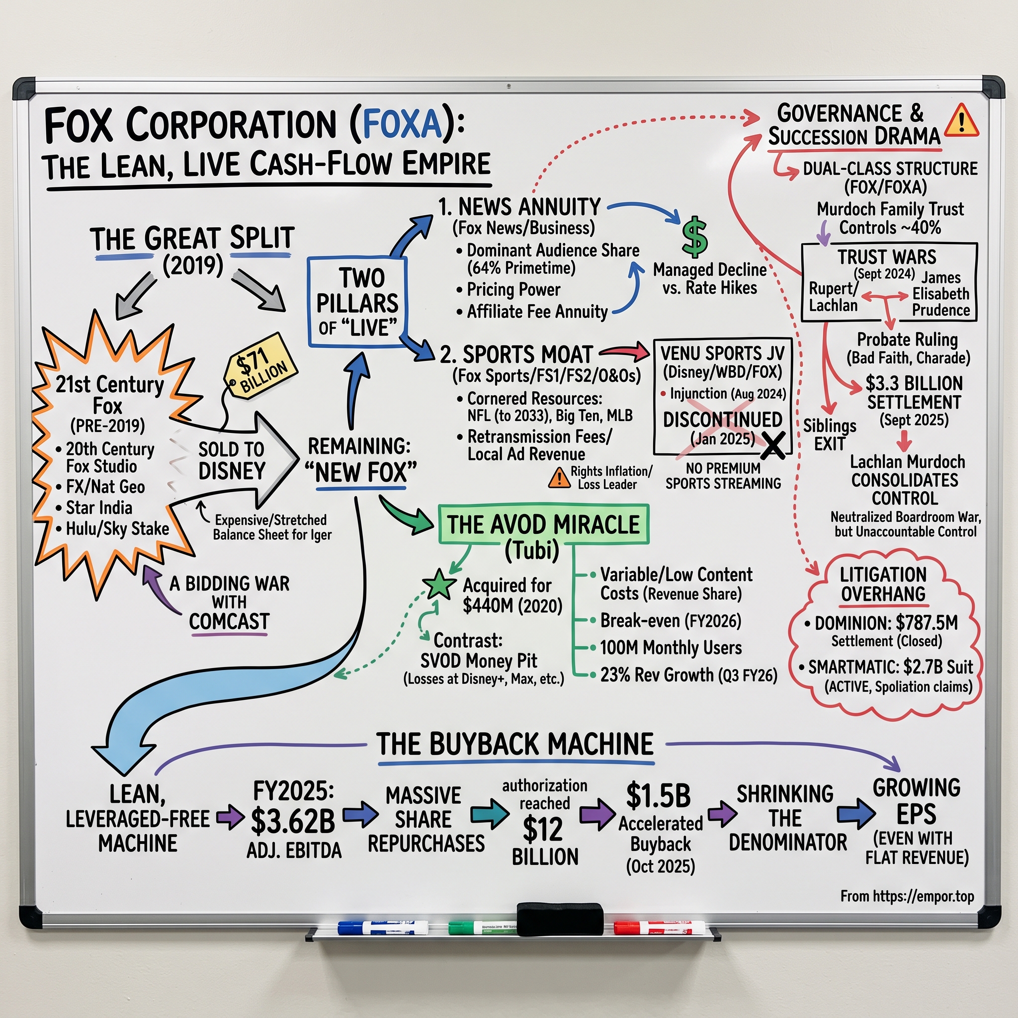 Fox Corporation visual story map