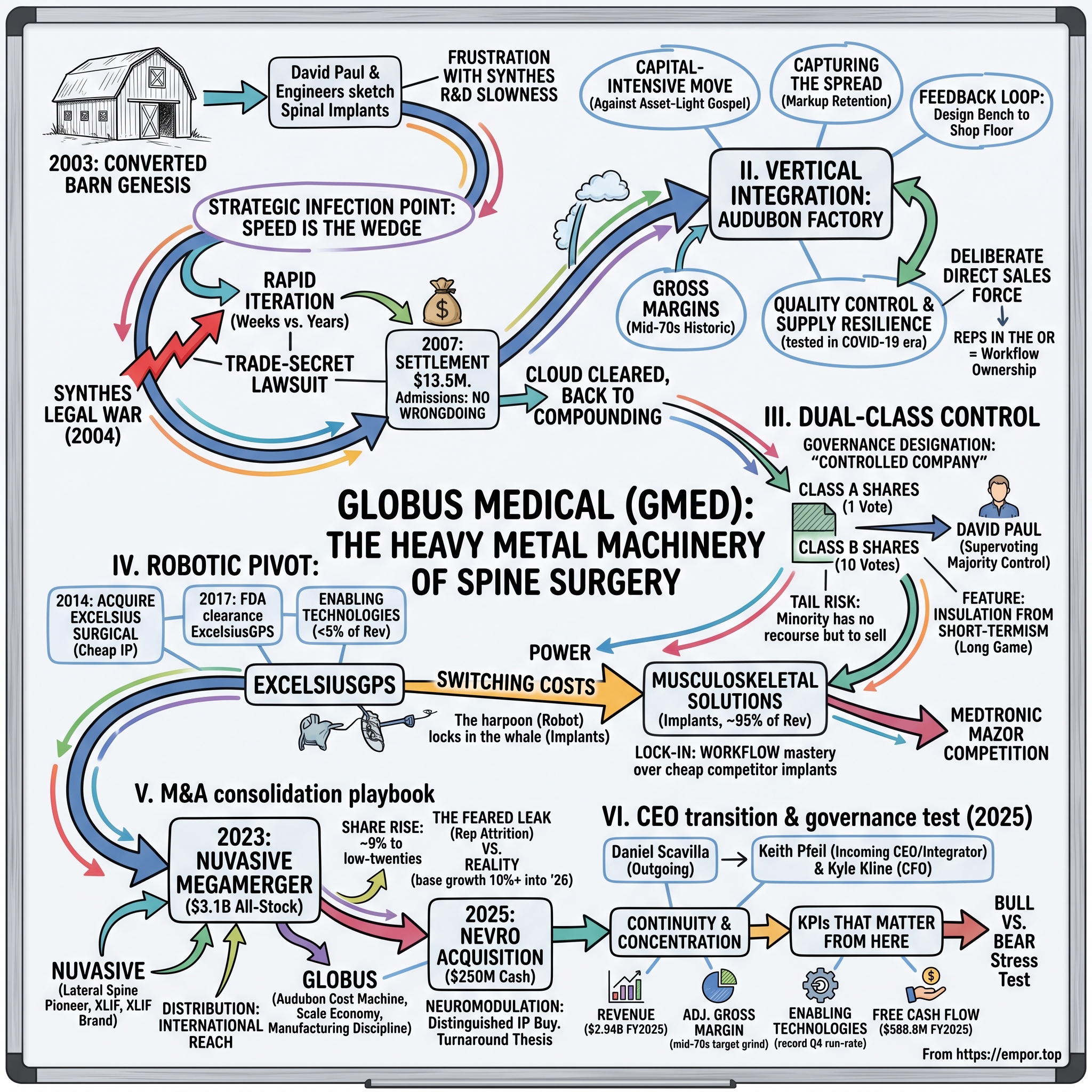 Globus Medical visual story map
