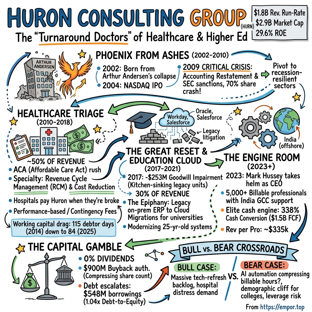 Huron Consulting Group visual story map