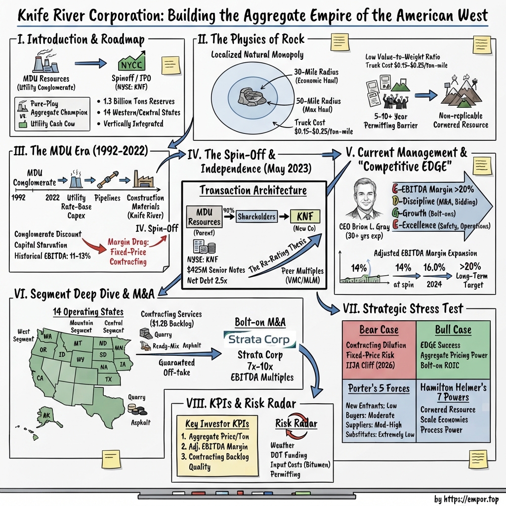 Knife River visual story map