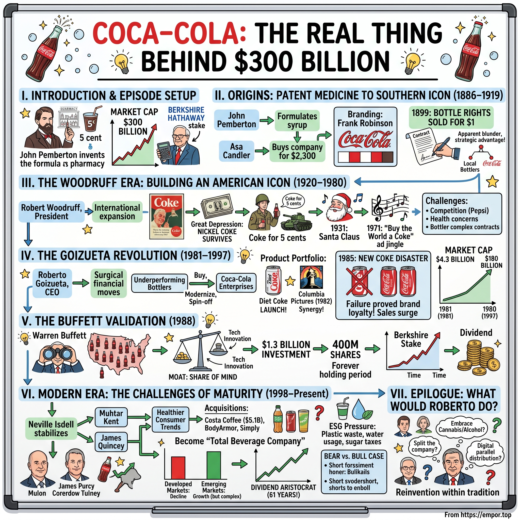 The Coca-Cola Company visual story map