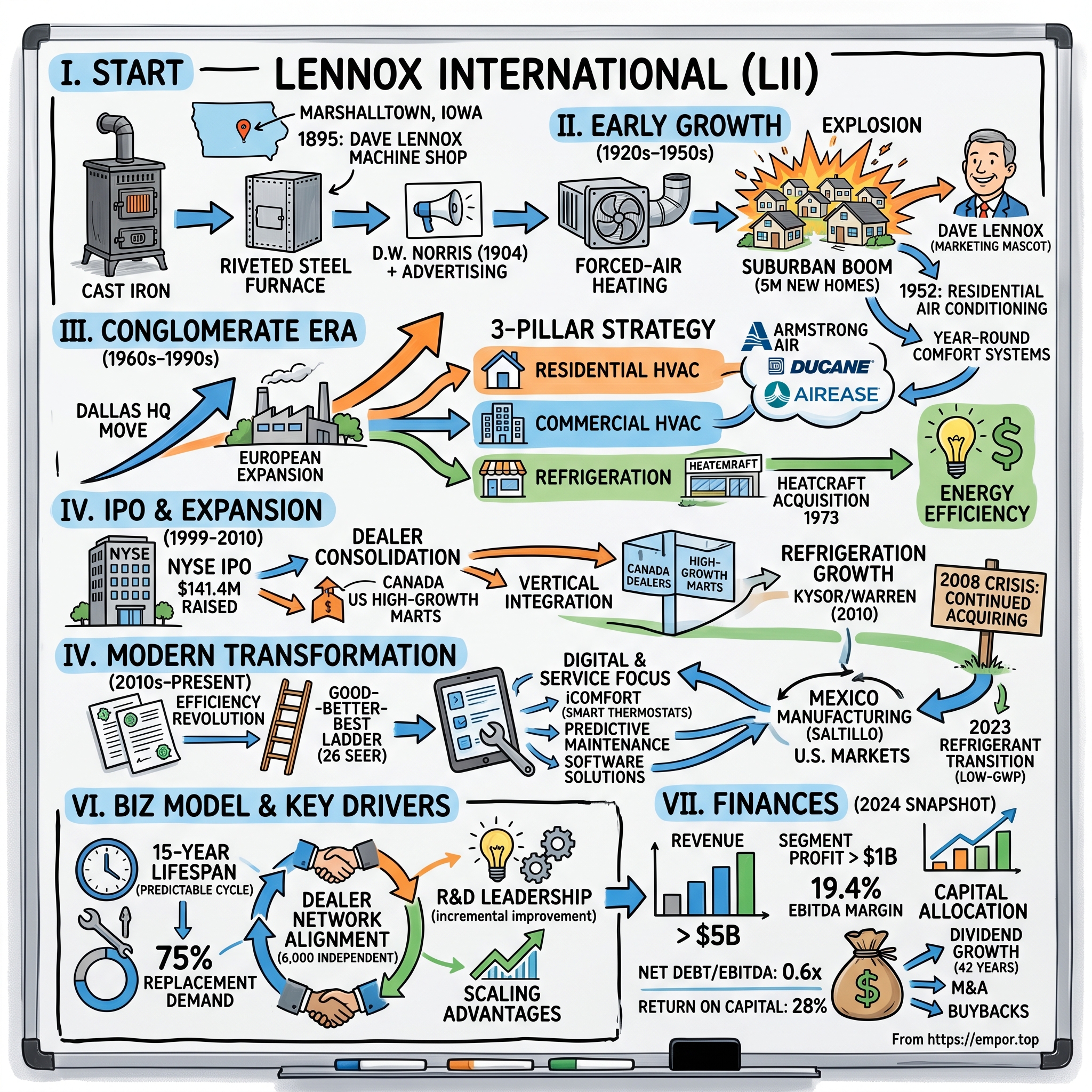 Lennox International visual story map