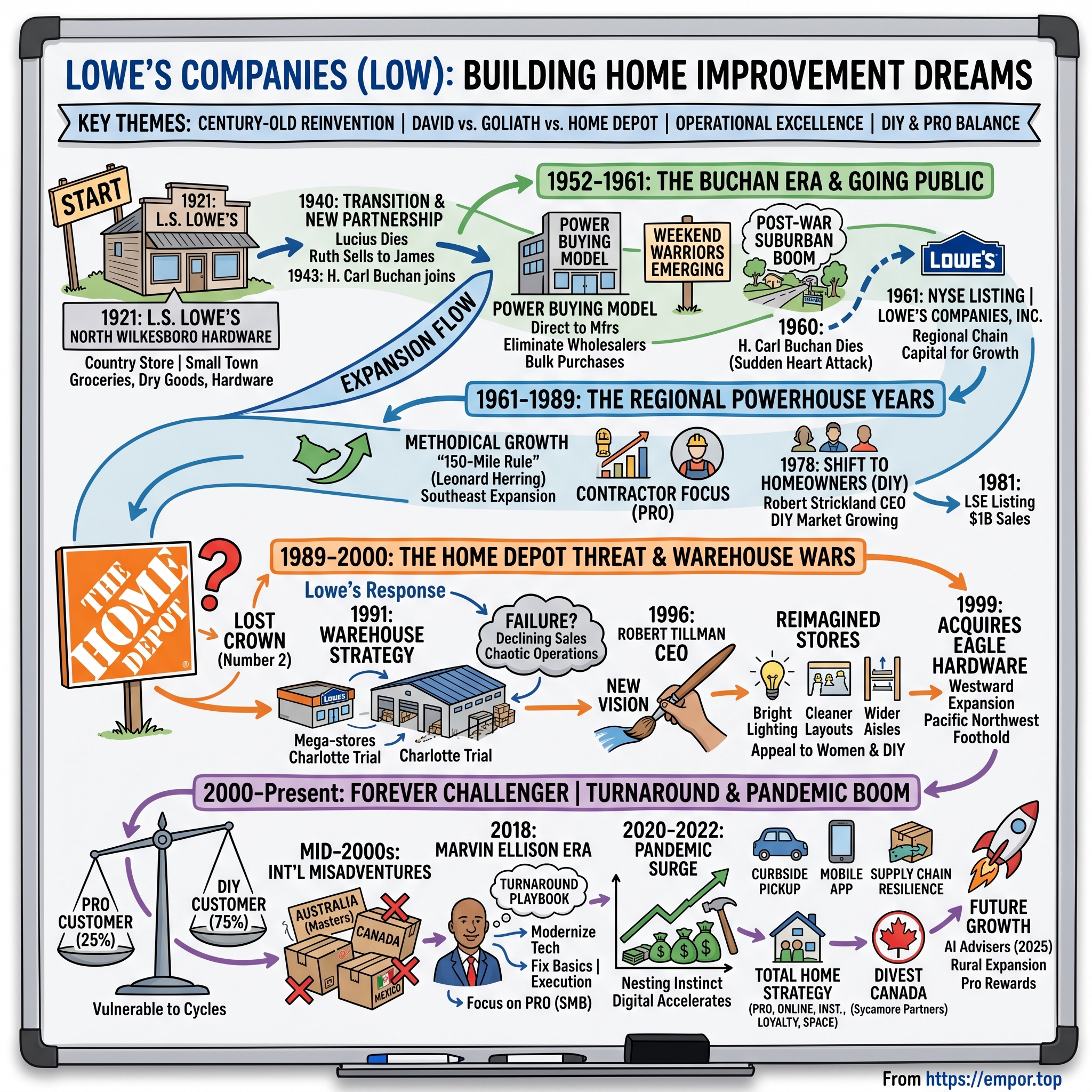 Lowe's Companies visual story map