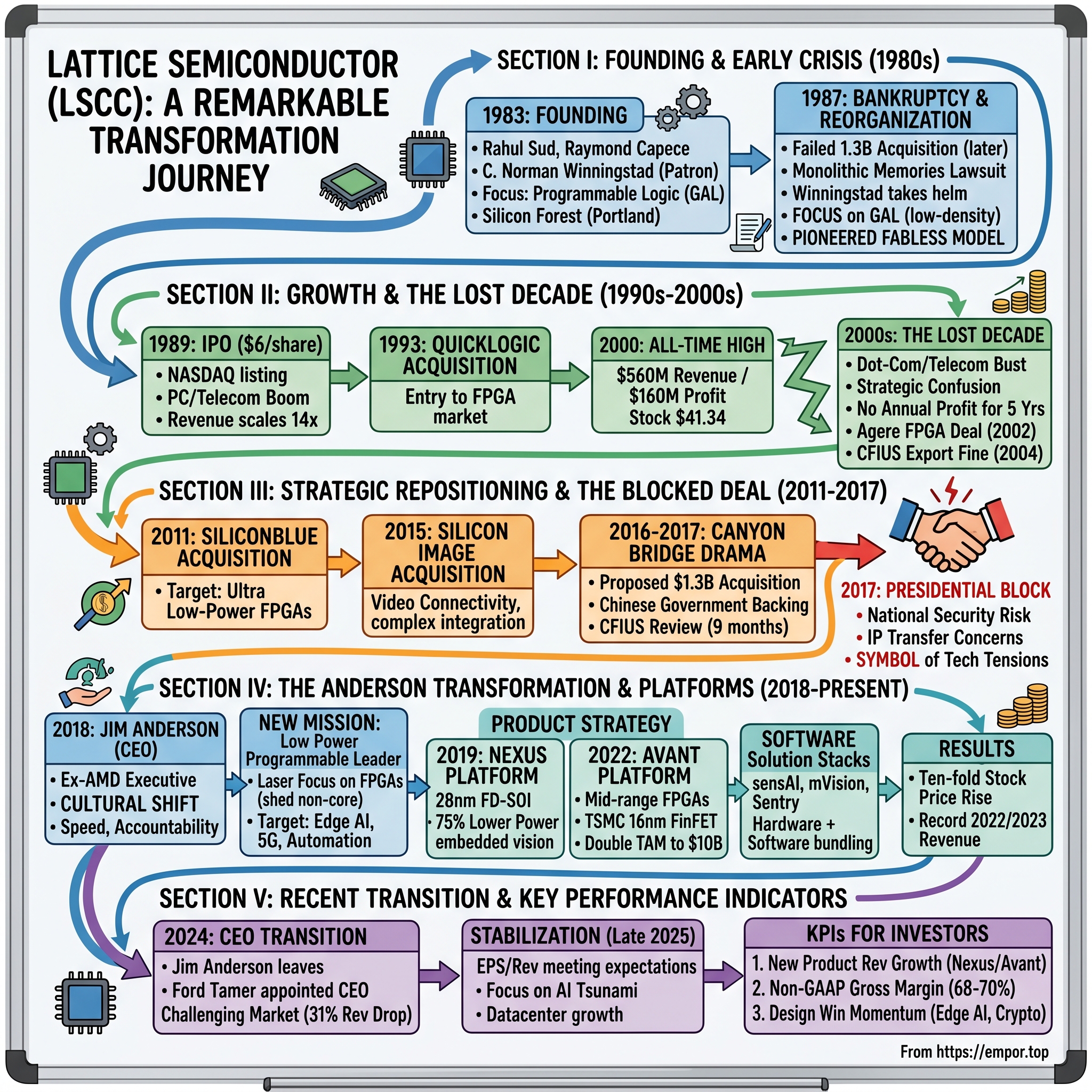 Lattice Semiconductor visual story map