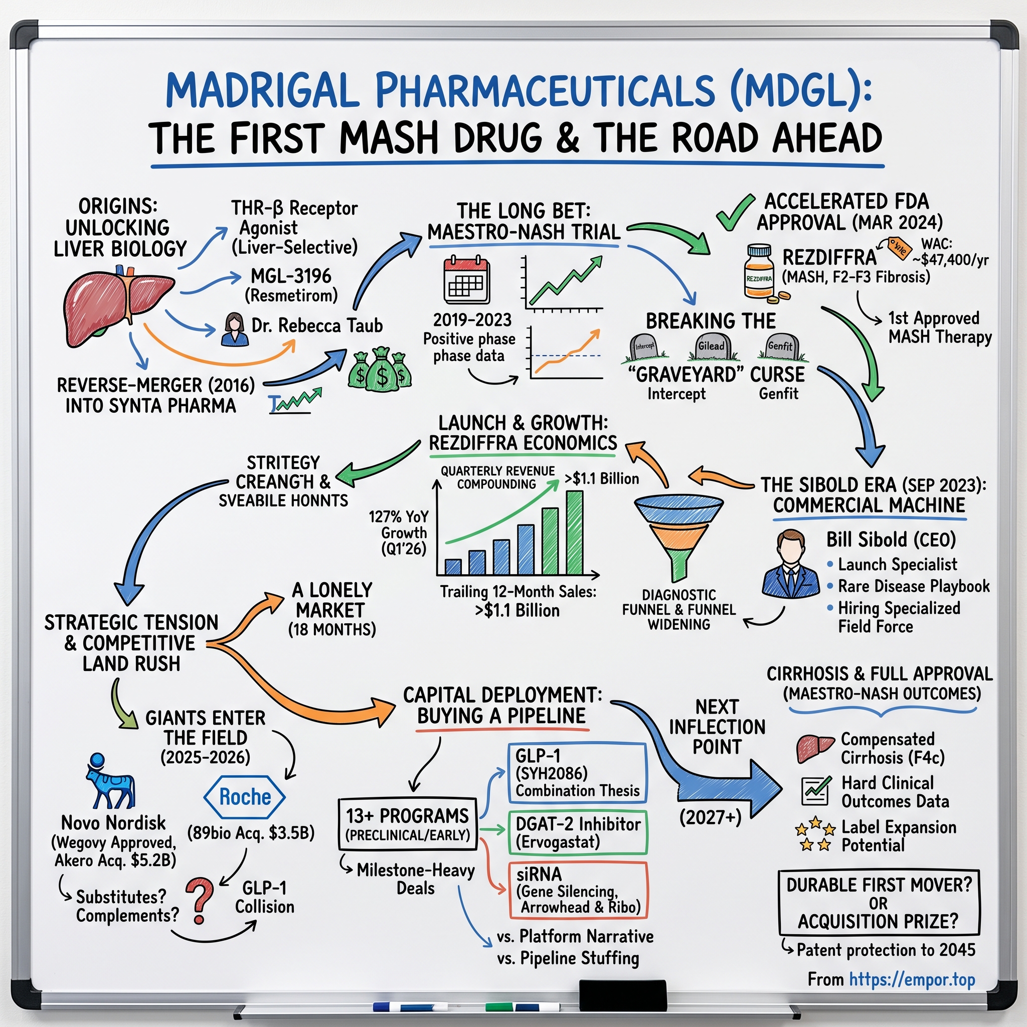 Madrigal Pharmaceuticals visual story map