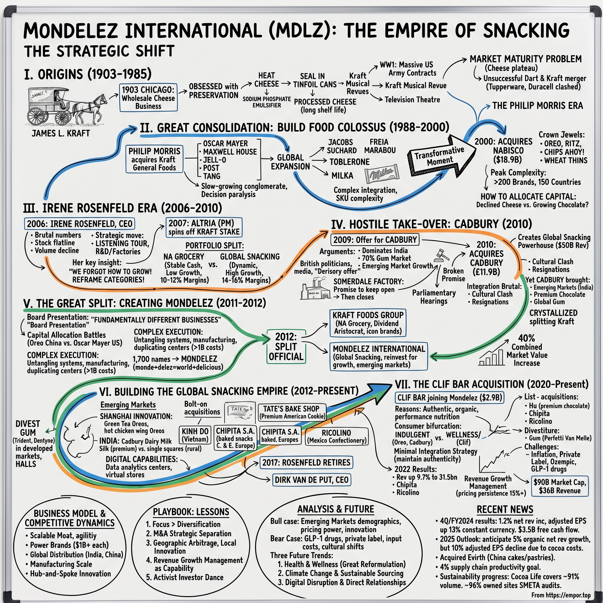 Mondelez International visual story map