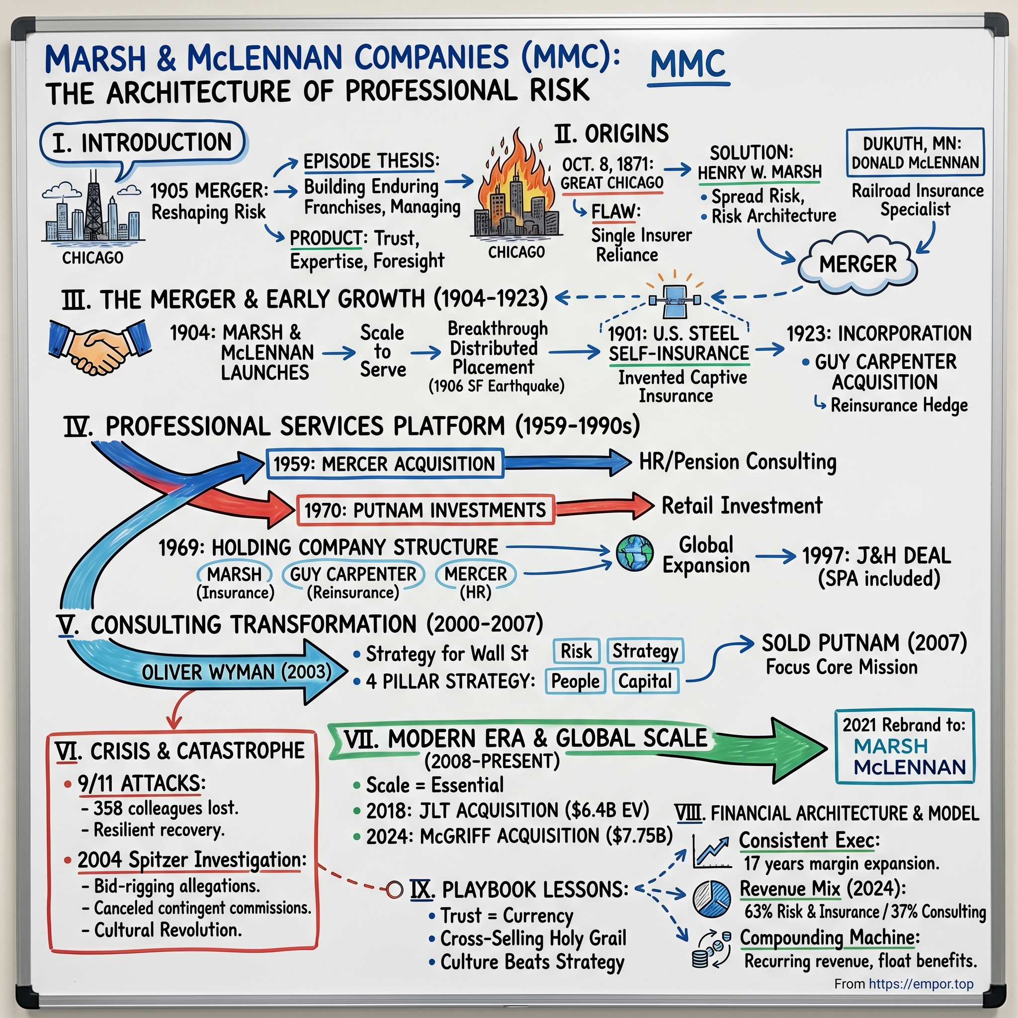 Marsh & McLennan Companies visual story map