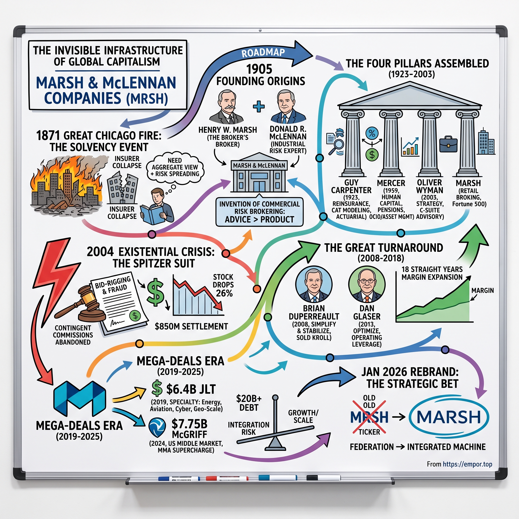 Marsh & McLennan Companies visual story map