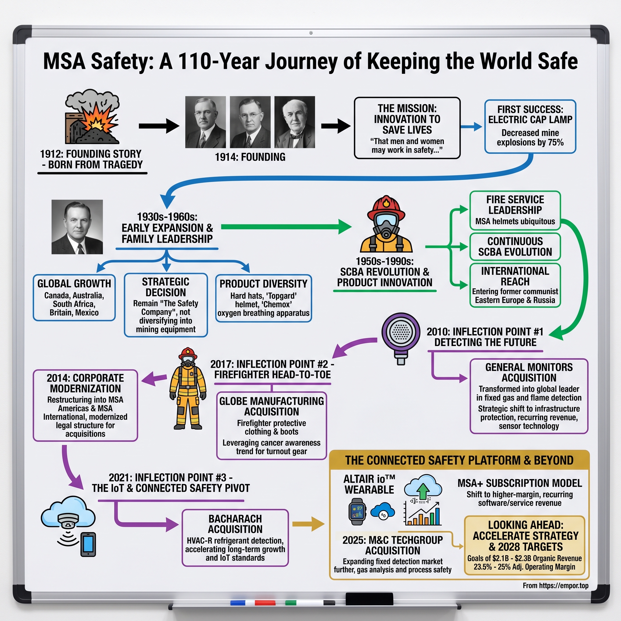 MSA Safety visual story map