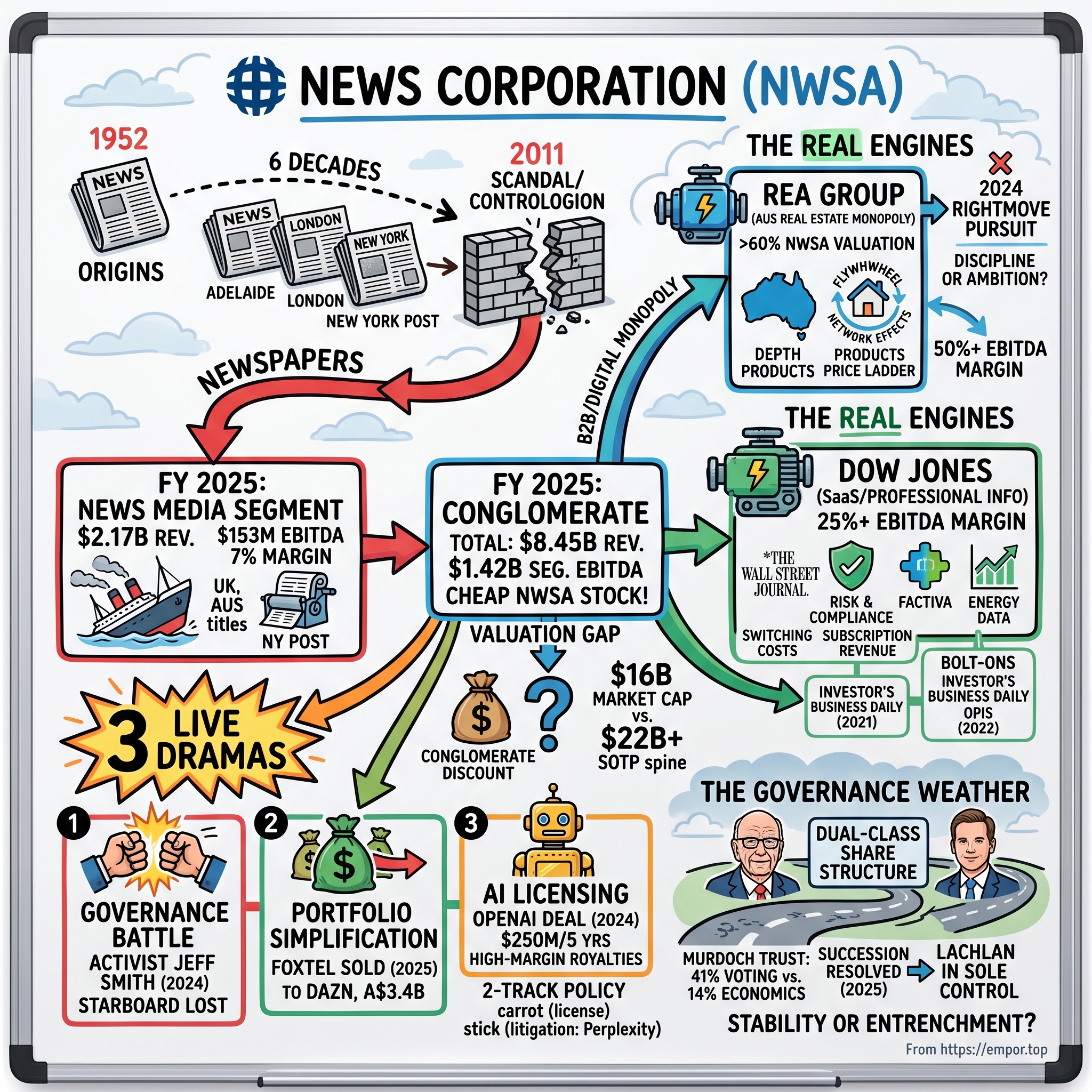 News Corporation visual story map