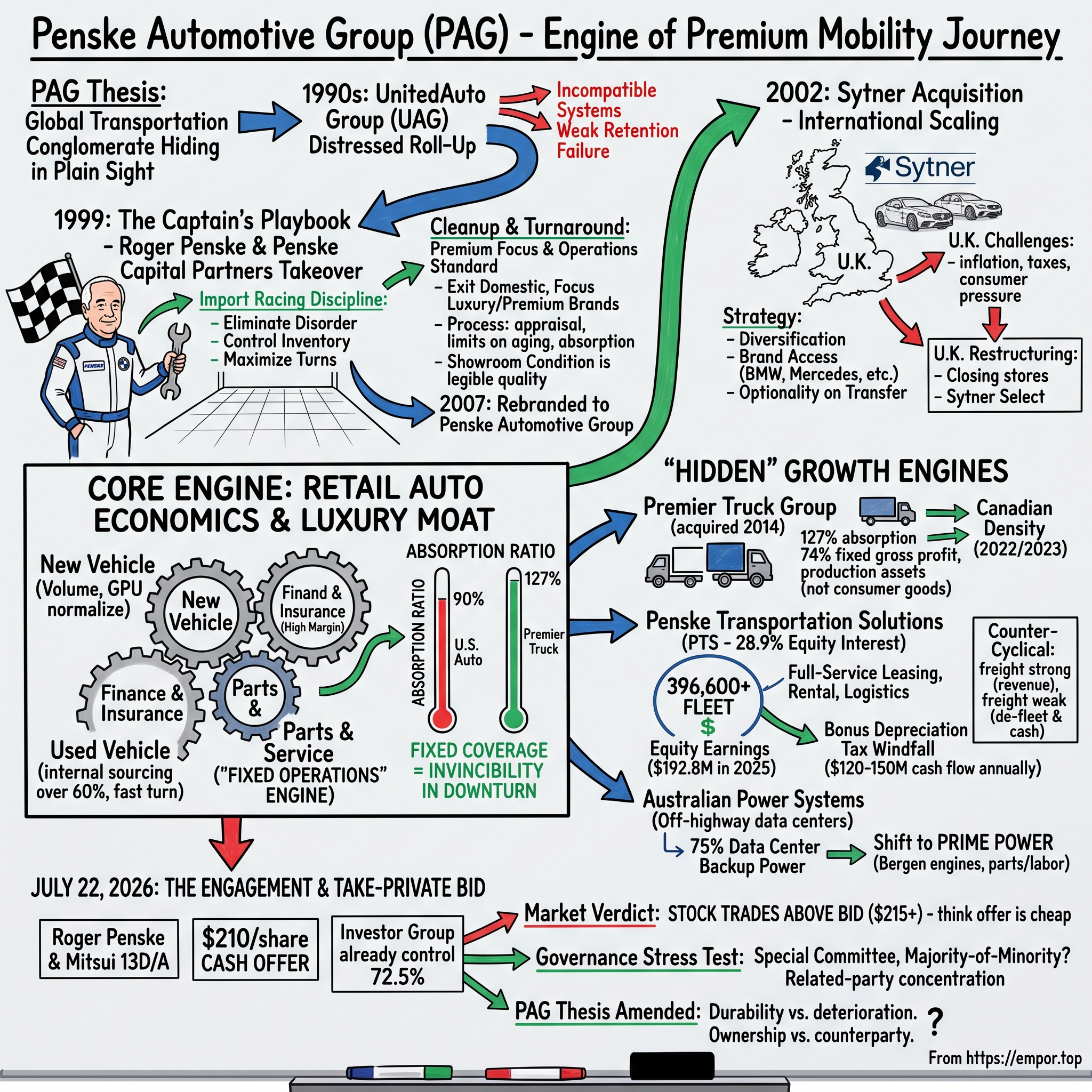 Penske Automotive Group visual story map