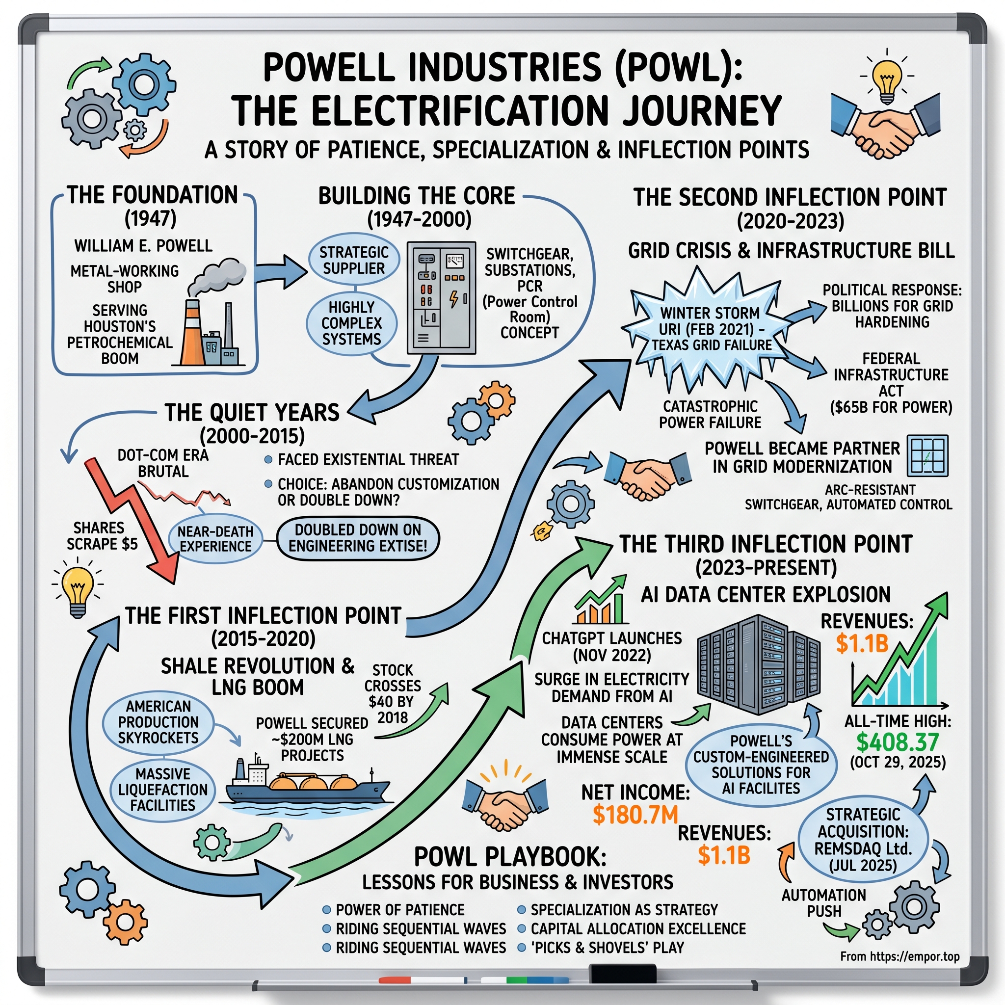 Powell Industries visual story map