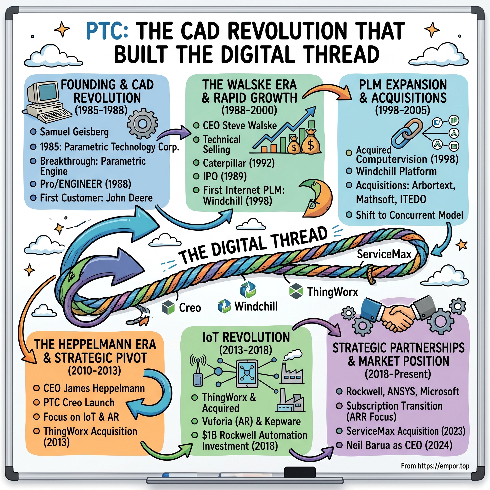 PTC Inc. visual story map