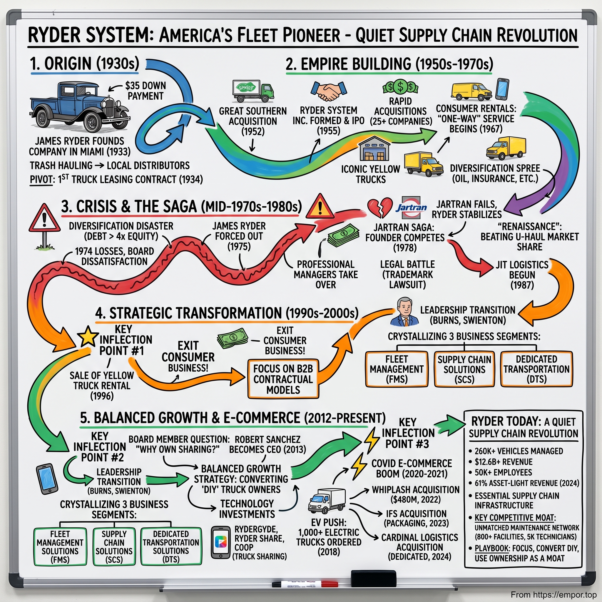 Ryder System visual story map