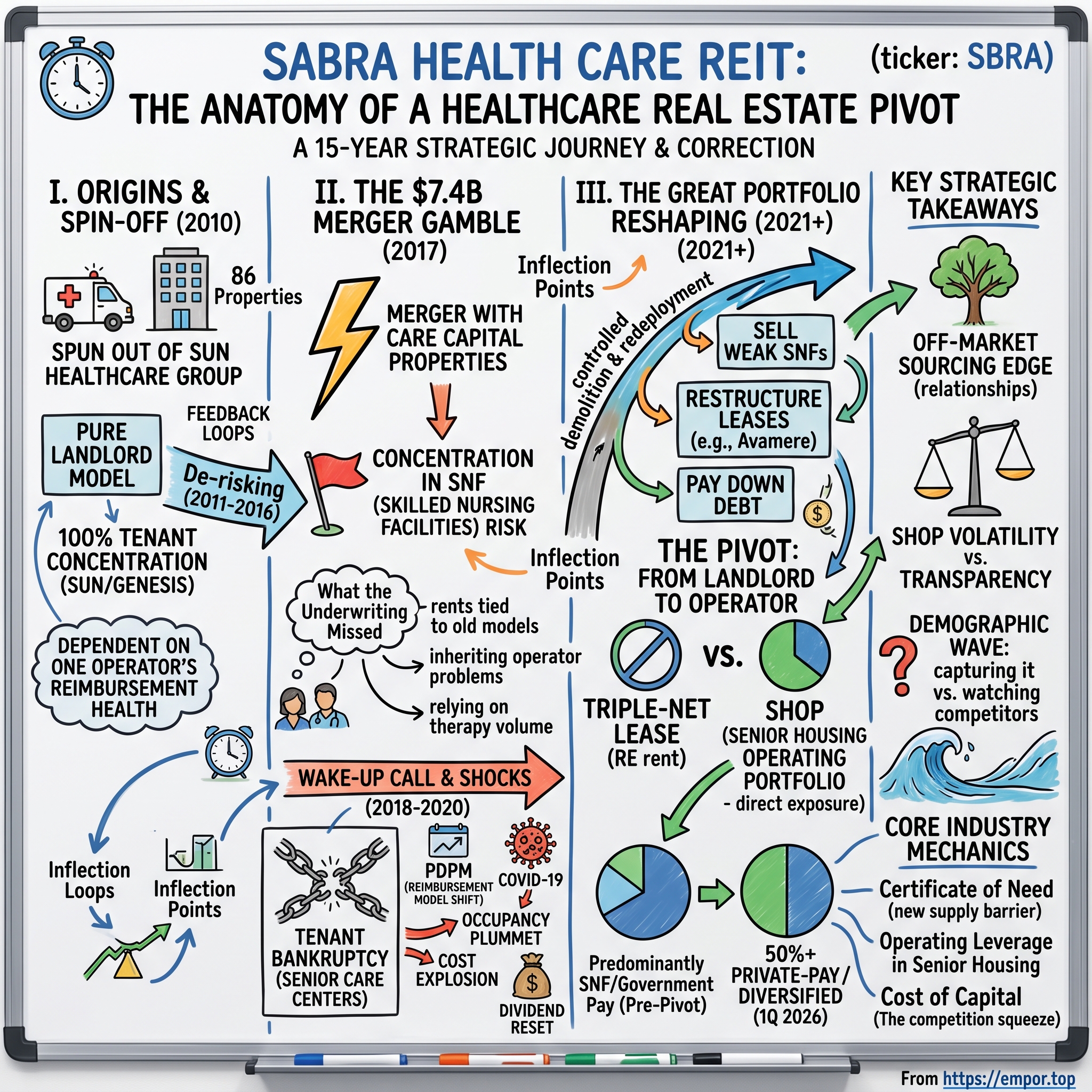 Sabra Health Care REIT visual story map