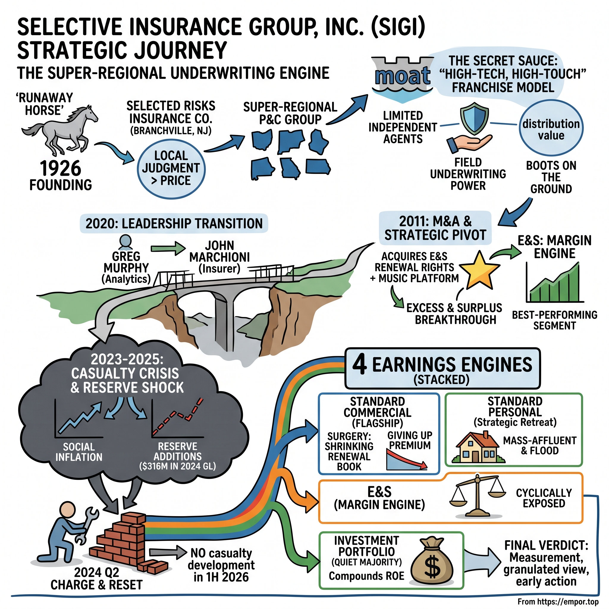 Selective Insurance Group visual story map