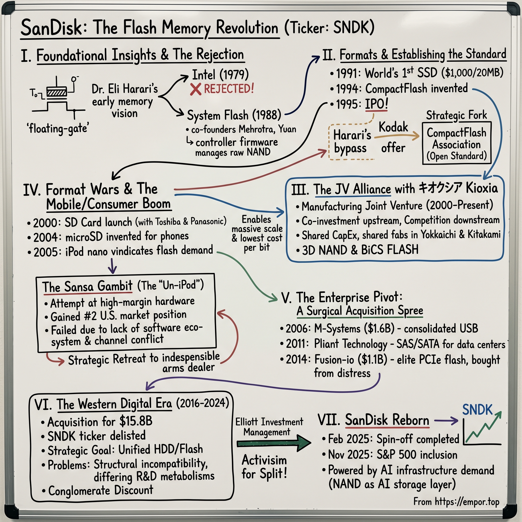 SanDisk visual story map