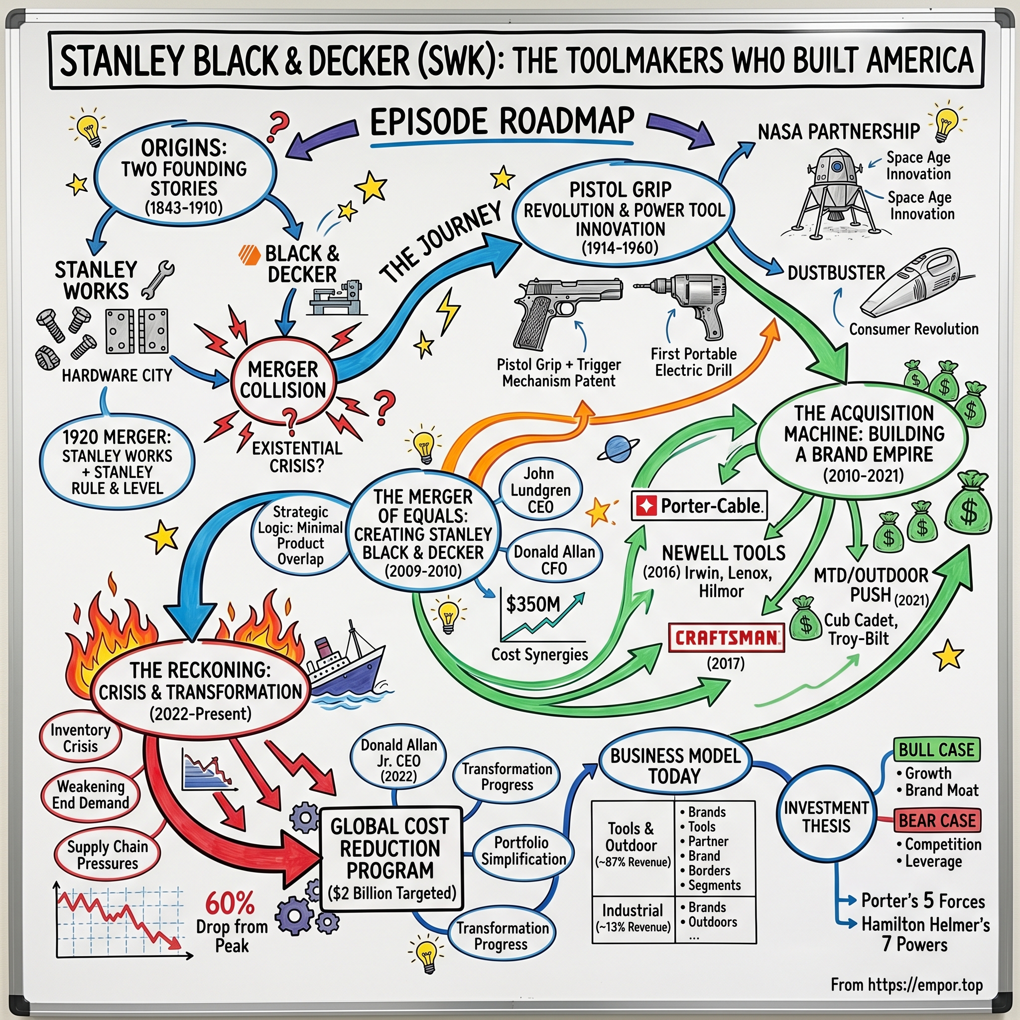 Stanley Black & Decker visual story map