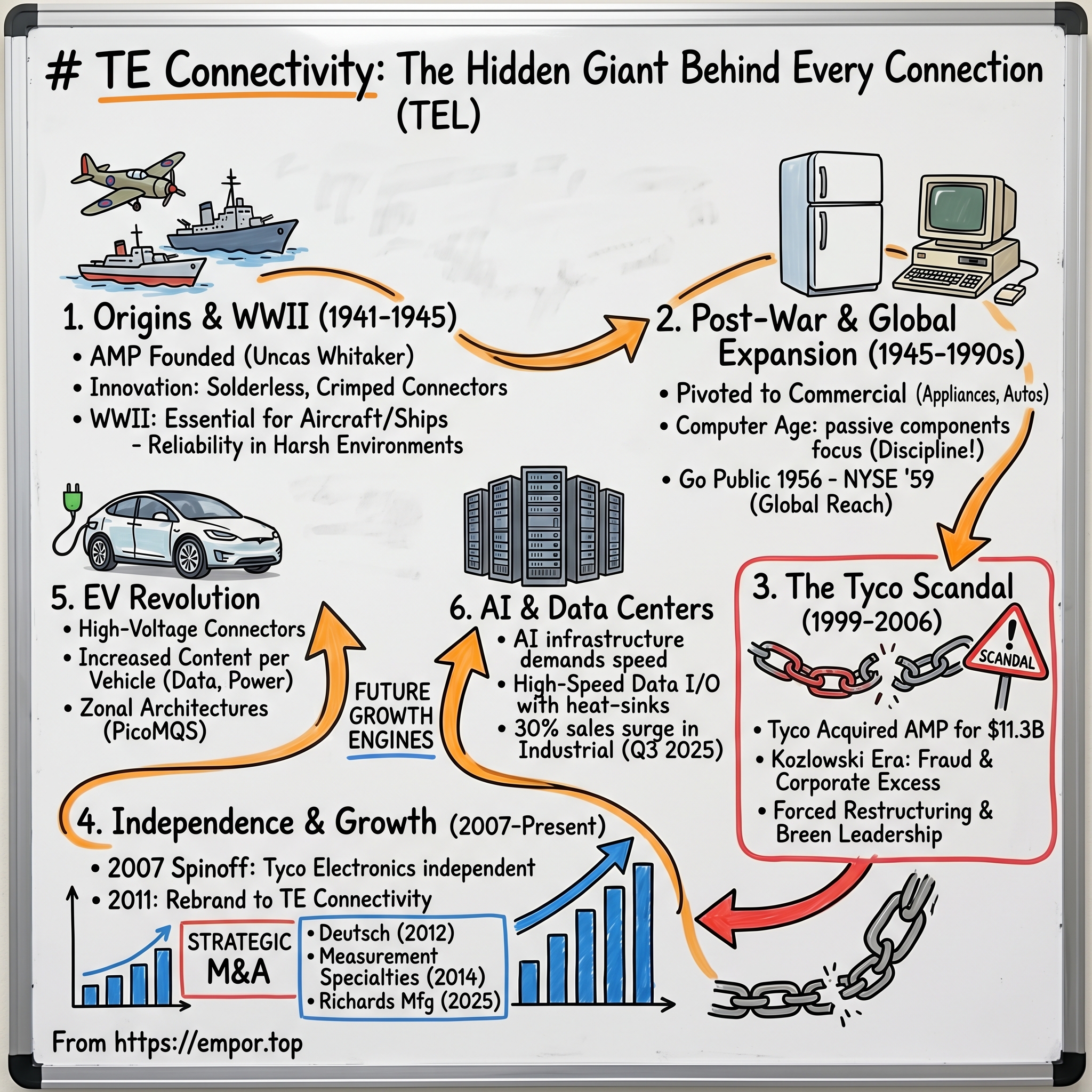 TE Connectivity visual story map