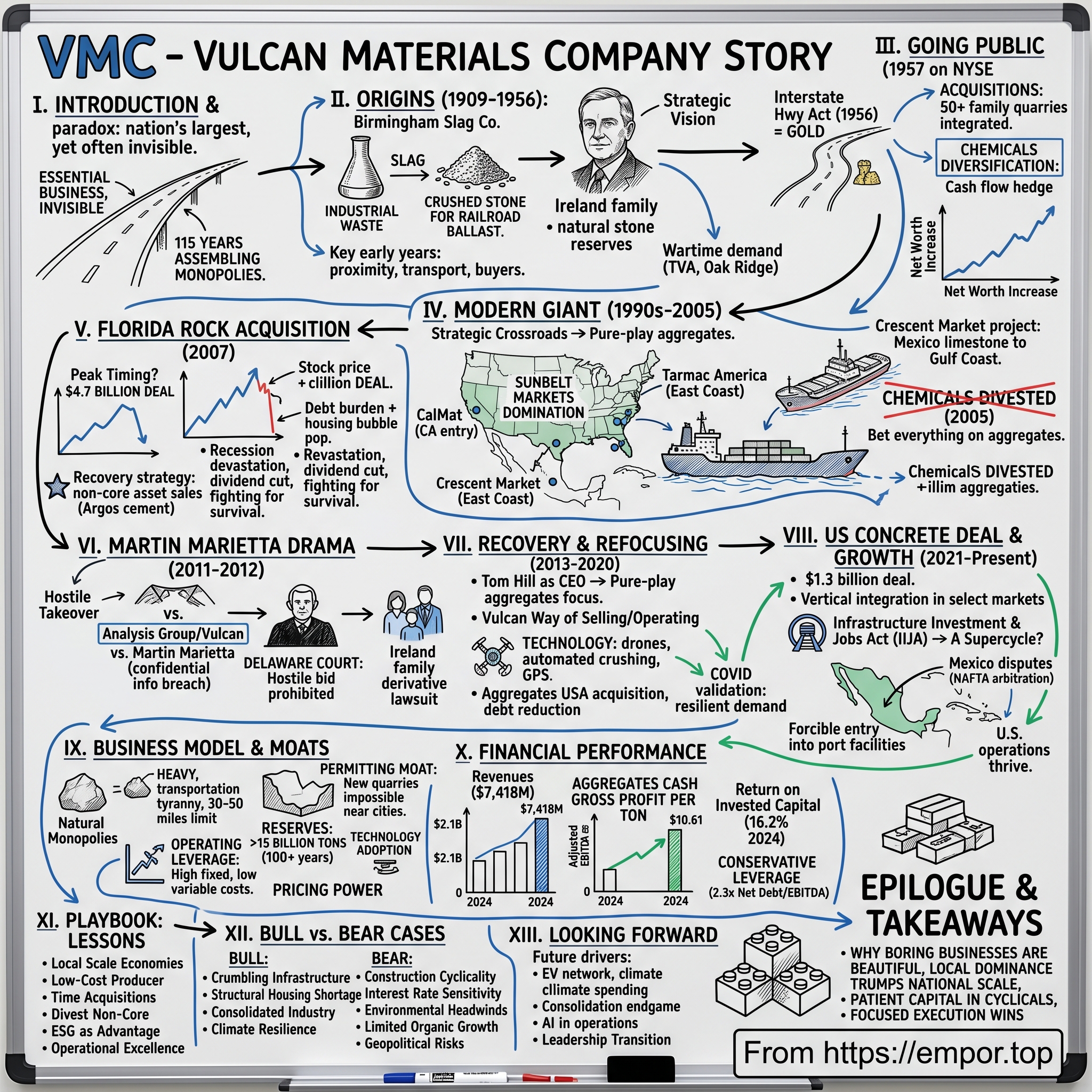 Vulcan Materials Company visual story map