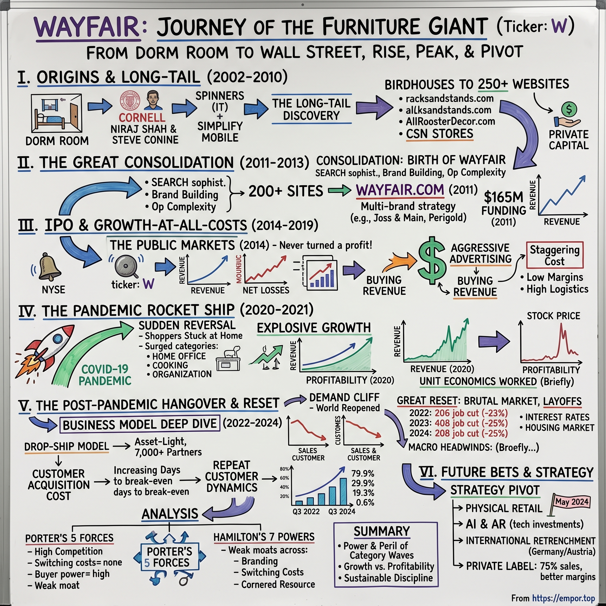 Wayfair visual story map