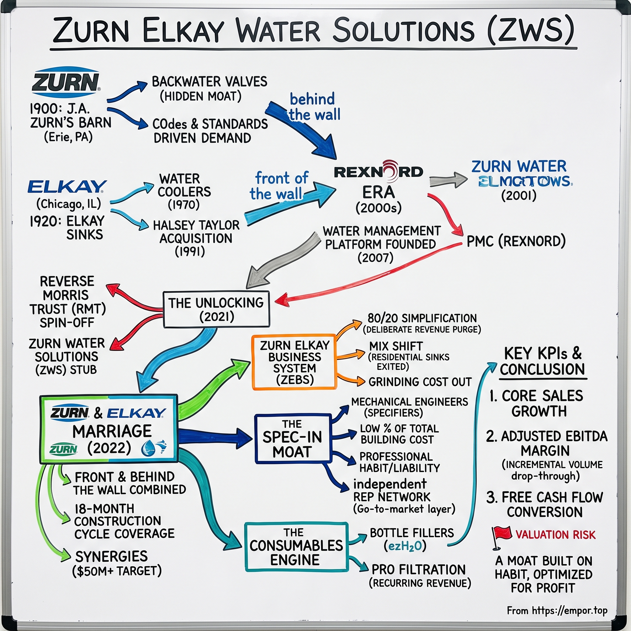 Zurn Elkay Water Solutions visual story map